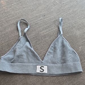Gray Ribbed Bralette